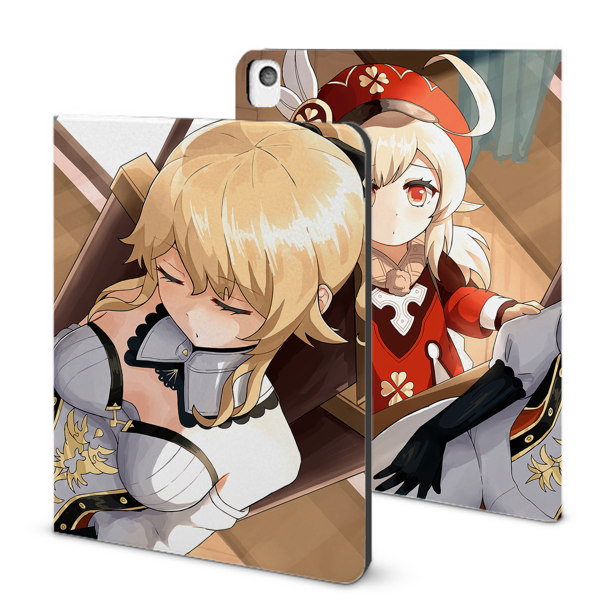 げんし神 genshin IPadケース ペンホルダー付き ブックスタイルデザイン